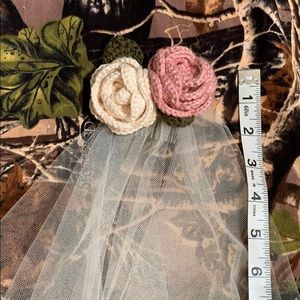 Handmade ivory tulle wedding veil